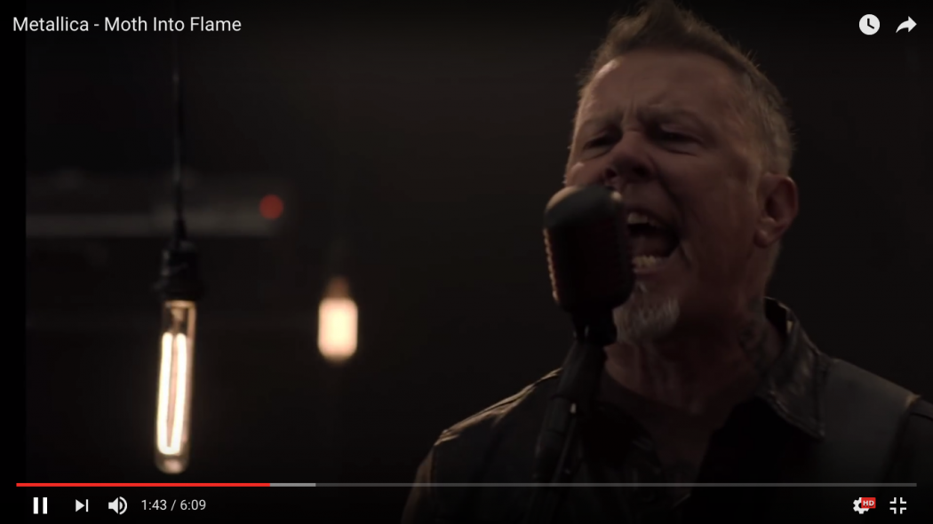 Metallica выпустила клип на новую песню Moth Into Flame