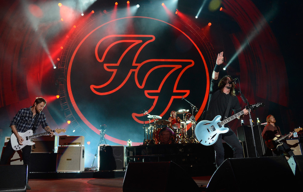 NEW YORK, NY - SEPTEMBER 29:  Dave Grohl of the Foo Fighters performs onstage at the The Global Citizen Festival in Central Park to end extreme poverty on the Great Lawn on September 29, 2012 in New York City.  (Photo by Kevin Mazur/WireImage)
