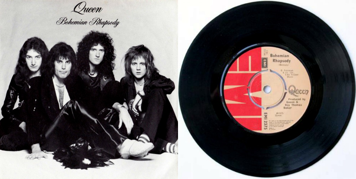 Куин богемская рапсодия. Queen Bohemian Rhapsody 1975. Богемская рапсодия альбом Queen. Бохемиан рапсодия. Queen обложка Богемской рапсодии.