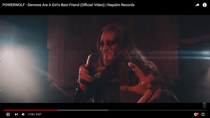 El Templario del Metal: POWERWOLF LANZAN VIDEO PARA DEMONS ARE A GIRL'S  BEST FRIEND
