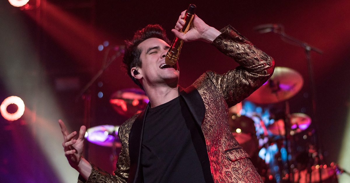 BIRMINGHAM, AL - APRIL 07: Brendon Urie of Panic! At The Disco performs onstage at Legacy Arena at the BJCC on April 7, 2017 in Birmingham, Alabama. (Photo by Jessica Sigmon Wallace/WireImage)