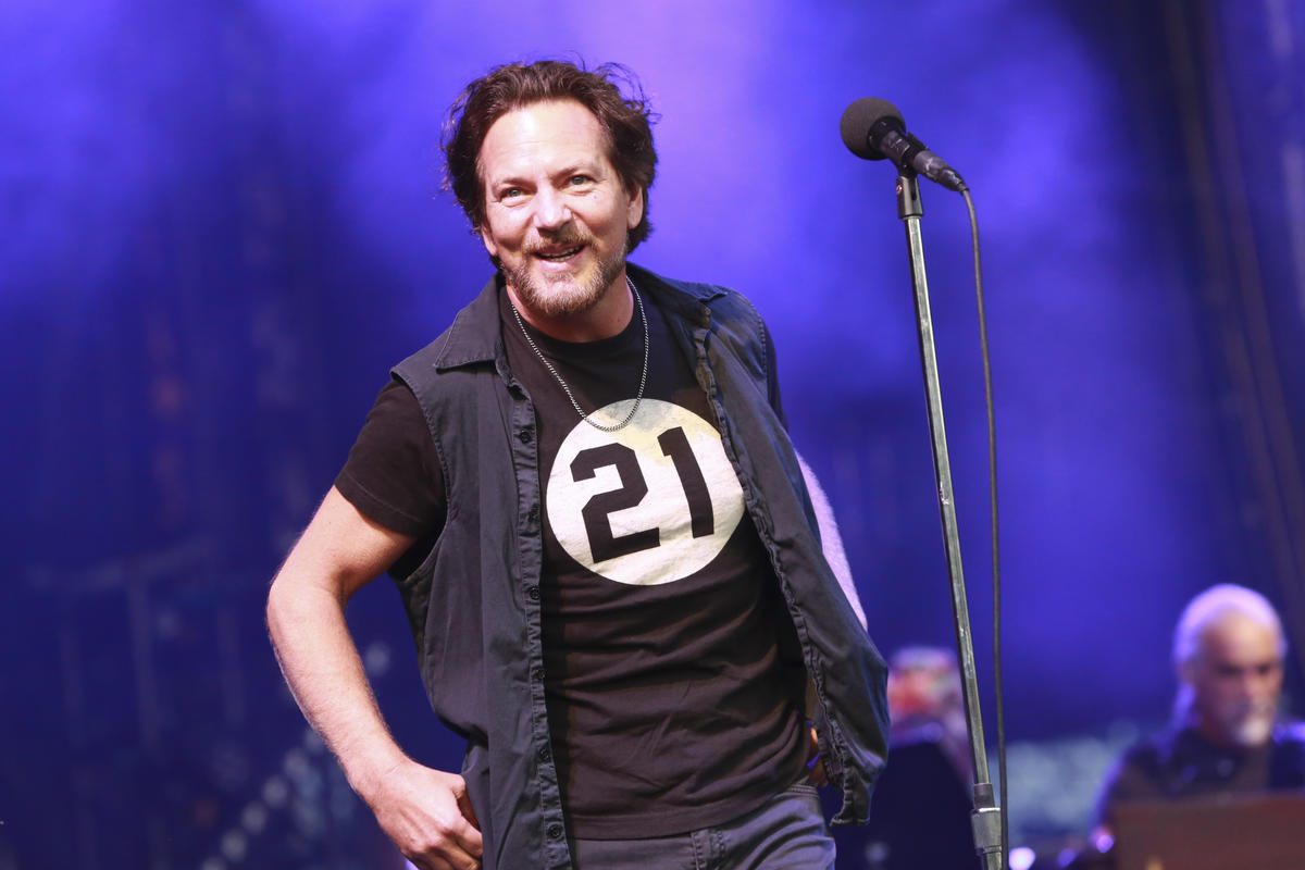 (Boston MA 08/05/16) Pearl Jam with frontman Eddie Vedder rocks Fenway Park in Boston on Friday, August 5, 2016. Staff photo by Nicolaus Czarnecki